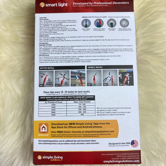 Simple Living Ladderless Christmas Light Clip 25ct - Picture 7 of 10